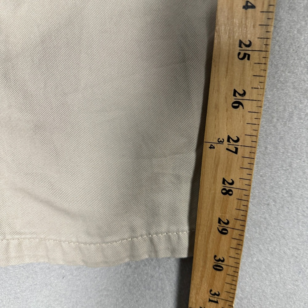 Zara Pants Mens Large DNWR Khaki Beige Casual Chino Straight Leg Elastic Waist - Picture 9 of 11